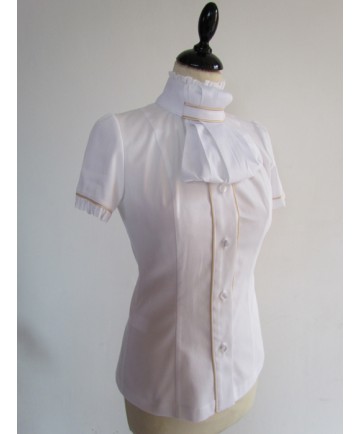 chemise blanche et beige lavalliere Chemises Femme Collection