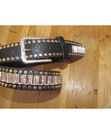 ceinture noir strass