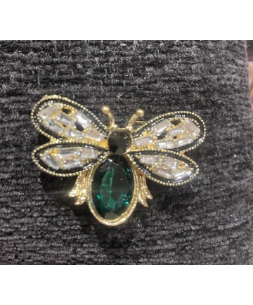 broche mouche verte
