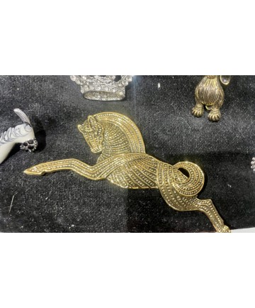 grosse broche cheval doré