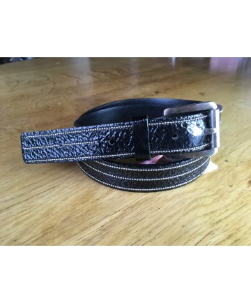 ceinture vernis ligne argent