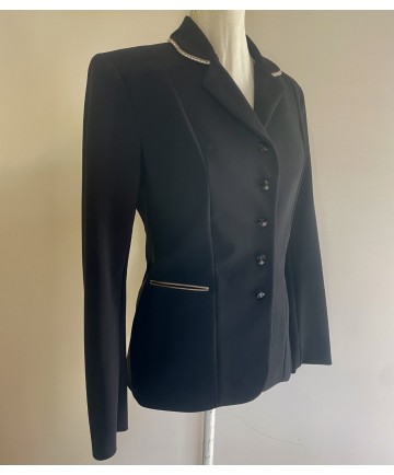 veste noir bordure taupe taille 40