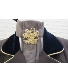 broche doré et strass