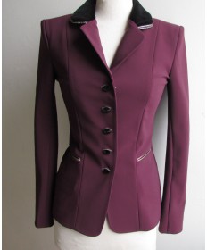 veste raisin col velours noir