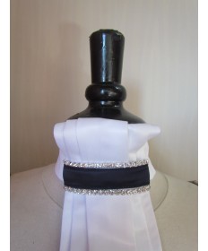 lavallière passant marine bordé strass