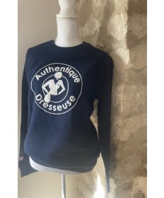 sweat marine "authentique dresseuse"