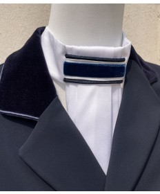lavallière  velours marine et paillettes