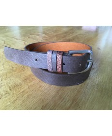 ceinture marron paillettes