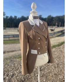 Mini frac marron claire et  brocard beige-38