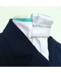 lavallière col lurex turquoise