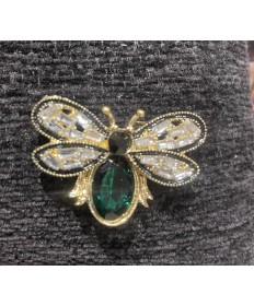 broche mouche verte