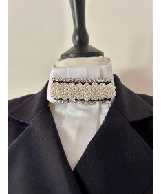 lavallière bande perlé et strass