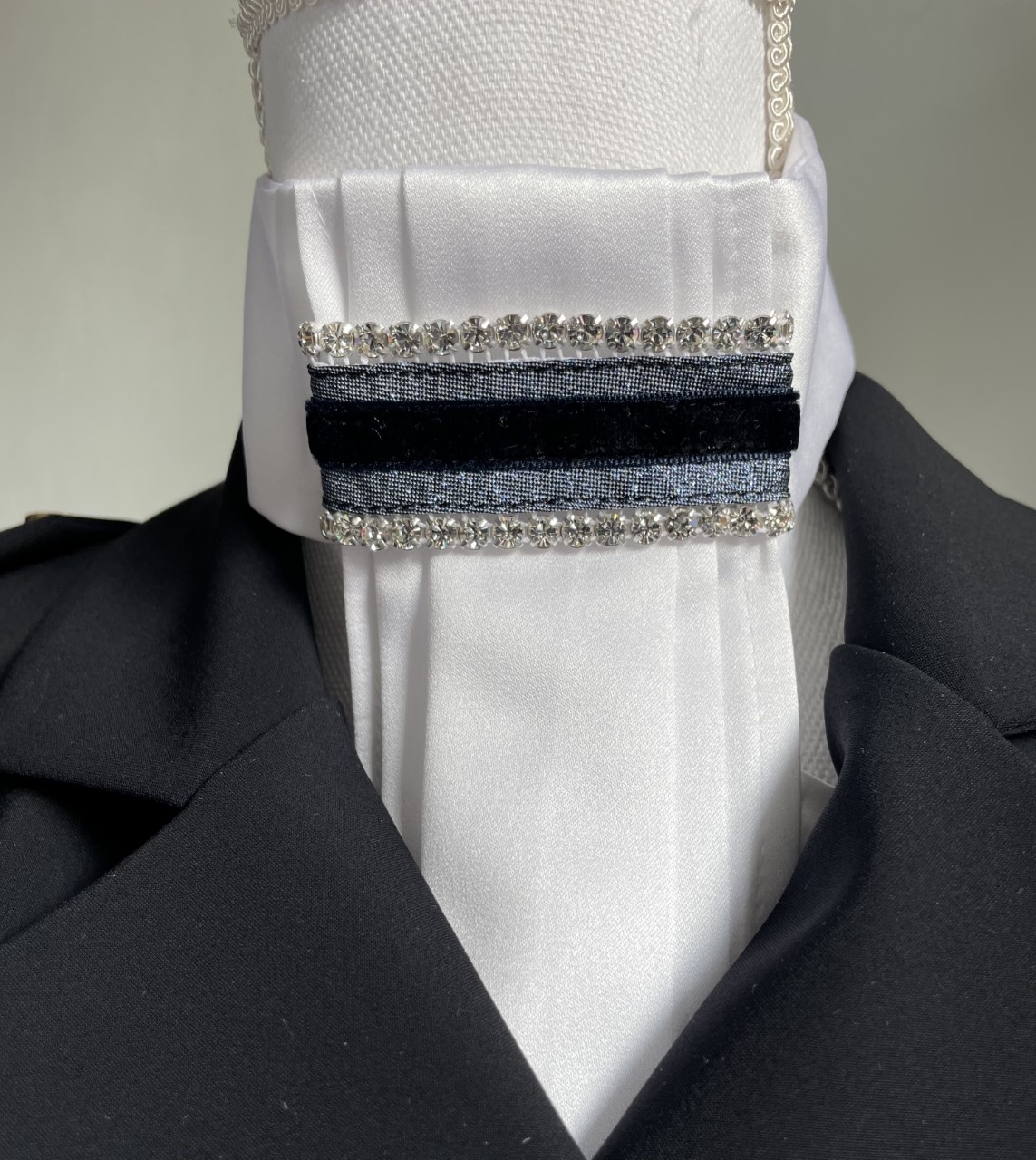 Lavallière velours et lurex marine